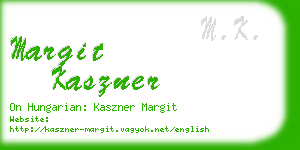 margit kaszner business card